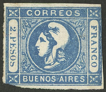 Lot 12 - Argentina cabecitas -  Guillermo Jalil - Philatino Auction # 2235 ARGENTINA: General auction with many 