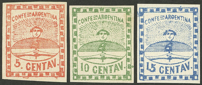 Lot 3 - Argentina confederation -  Guillermo Jalil - Philatino Auction # 2236 ARGENTINA: Lots of an excellent collection with VERY LOW STARTS (it includes many rarities!)