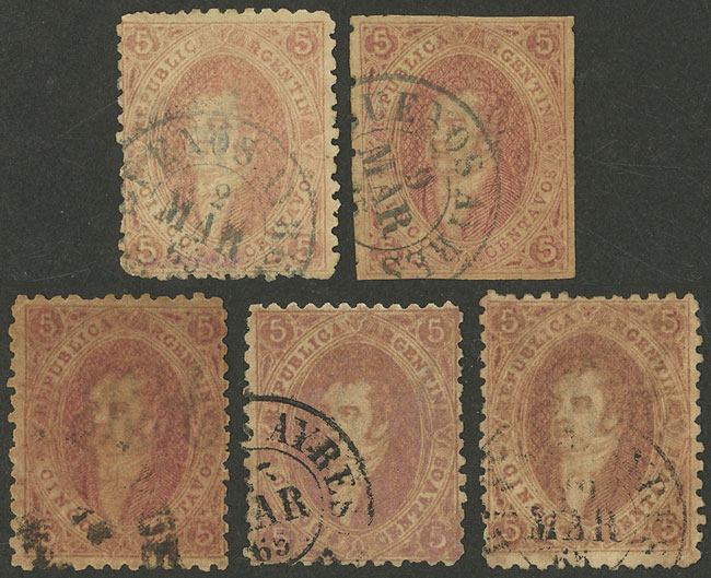 Lot 51 - Argentina rivadavias -  Guillermo Jalil - Philatino Auction # 2236 ARGENTINA: Lots of an excellent collection with VERY LOW STARTS (it includes many rarities!)