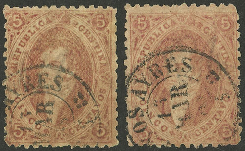 Lot 103 - Argentina rivadavias -  Guillermo Jalil - Philatino Auction # 2236 ARGENTINA: Lots of an excellent collection with VERY LOW STARTS (it includes many rarities!)
