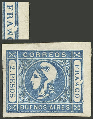 Lot 12 - Argentina cabecitas -  Guillermo Jalil - Philatino Auction # 2237 ARGENTINA: Very enjoyable general auction (2), with a lot of interesting material of all periods!!