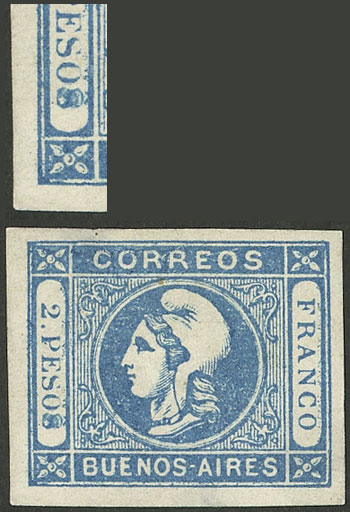 Lot 11 - Argentina cabecitas -  Guillermo Jalil - Philatino Auction # 2237 ARGENTINA: Very enjoyable general auction (2), with a lot of interesting material of all periods!!