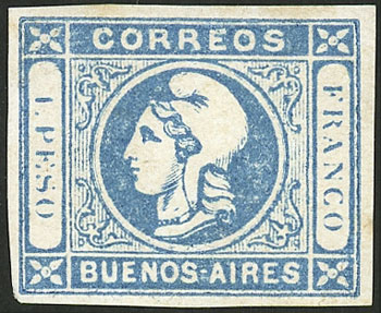 Lot 5 - Argentina cabecitas -  Guillermo Jalil - Philatino Auction # 2237 ARGENTINA: Very enjoyable general auction (2), with a lot of interesting material of all periods!!