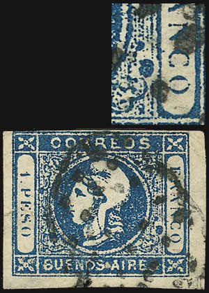 Lot 7 - Argentina cabecitas -  Guillermo Jalil - Philatino Auction # 2237 ARGENTINA: Very enjoyable general auction (2), with a lot of interesting material of all periods!!