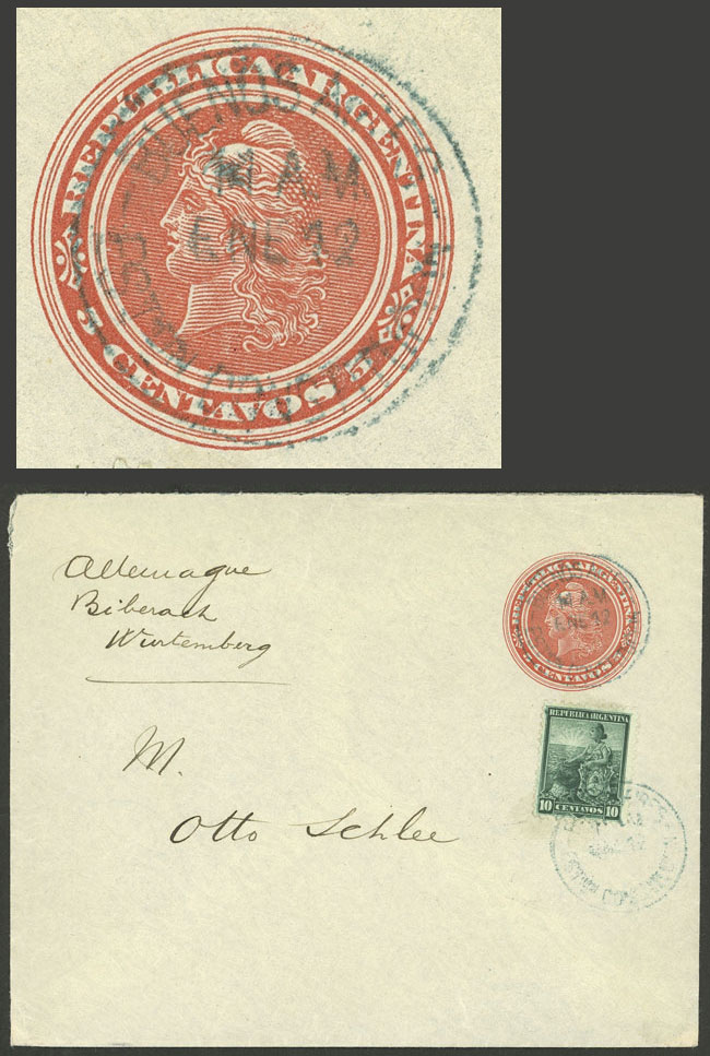 Lot 1472 - Argentina postal history -  Guillermo Jalil - Philatino Auction # 2237 ARGENTINA: Very enjoyable general auction (2), with a lot of interesting material of all periods!!