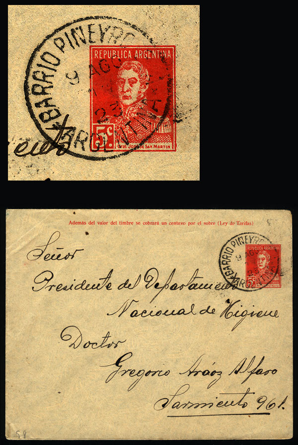 Lot 1500 - Argentina postal history -  Guillermo Jalil - Philatino Auction # 2237 ARGENTINA: Very enjoyable general auction (2), with a lot of interesting material of all periods!!