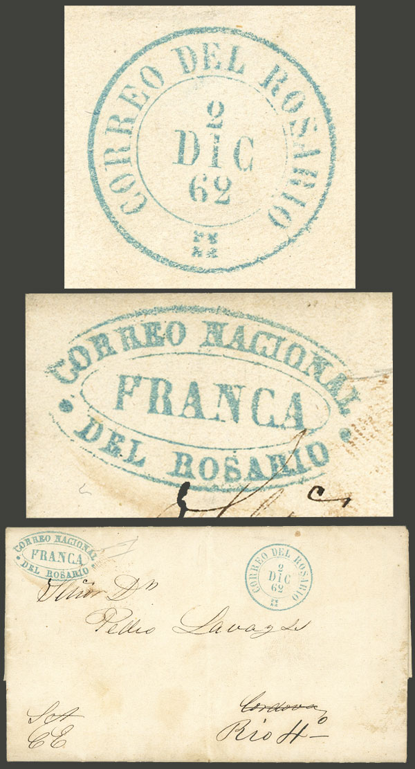 Lot 167 - Argentina pre-stamp mail -  Guillermo Jalil - Philatino Auction # 2238 ARGENTINA: Special October auction