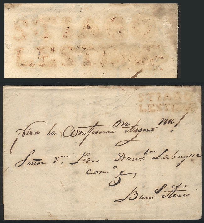 Lot 169 - Argentina pre-stamp mail -  Guillermo Jalil - Philatino Auction # 2238 ARGENTINA: Special October auction