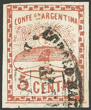 Lot 17 - Argentina confederation -  Guillermo Jalil - Philatino Auction # 2238 ARGENTINA: Special October auction