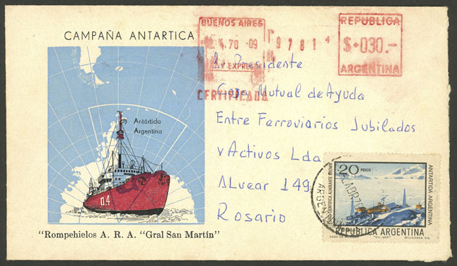 Lot 2 - argentine antarctica postal history -  Guillermo Jalil - Philatino Auction # 2238 ARGENTINA: Special October auction
