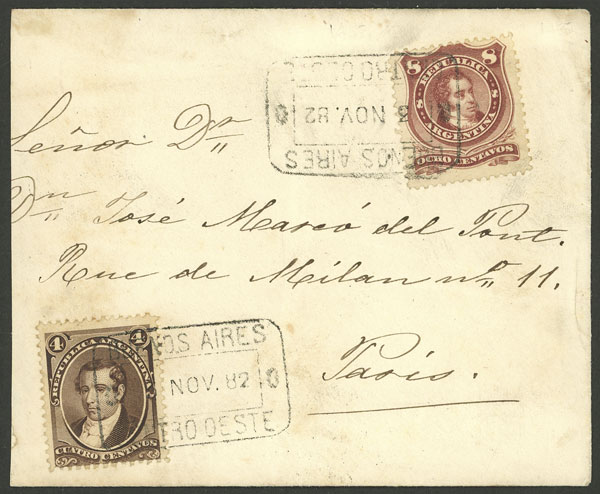 Lot 172 - Argentina postal history -  Guillermo Jalil - Philatino Auction # 2238 ARGENTINA: Special October auction