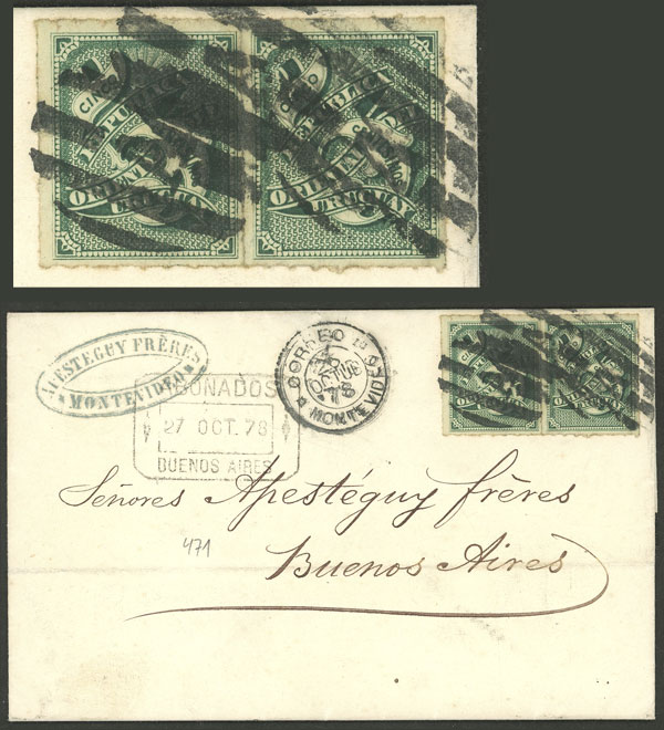 Lot 88 - Uruguay postal history -  Guillermo Jalil - Philatino Auction # 2240 URUGUAY: Special auction, 101 lots!!