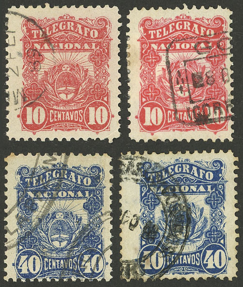 Lot 1182 - Argentina telegraph stamps - Guillermo Jalil - Philatino Auction # 2242 ARGENTINA: Lot 1182 - Argentina telegraph stamps - Guillermo Jalil - Philatino Auction # 2242 ARGENTINA: