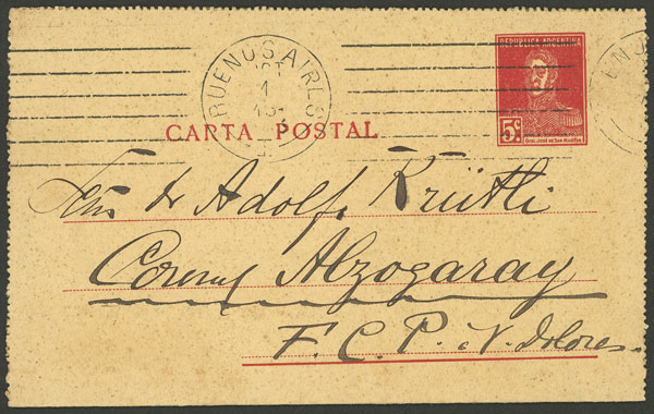 Lot 1227 - Argentina Postal stationery - Guillermo Jalil - Philatino Auction # 2242 ARGENTINA: Lot 1227 - Argentina Postal stationery - Guillermo Jalil - Philatino Auction # 2242 ARGENTINA: