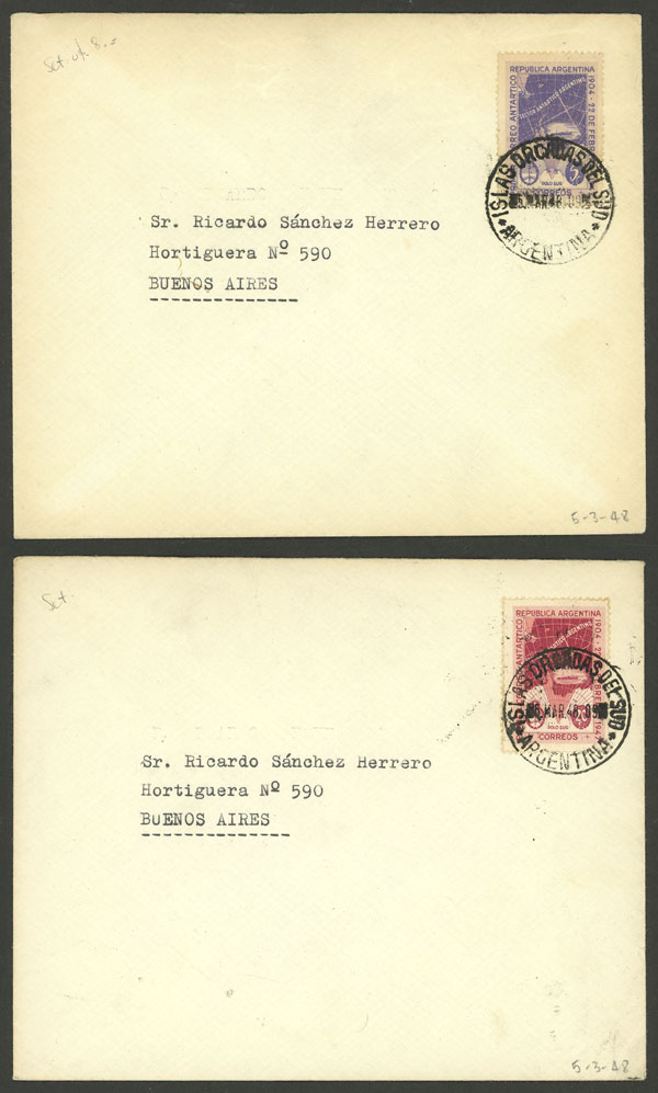 Lot 24 - ARGENTINE ANTARCTICA - ORCADAS postal history - Guillermo Jalil - Philatino Auction # 2242 ARGENTINA: Lot 24 - ARGENTINE ANTARCTICA - ORCADAS postal history - Guillermo Jalil - Philatino Auction # 2242 ARGENTINA: