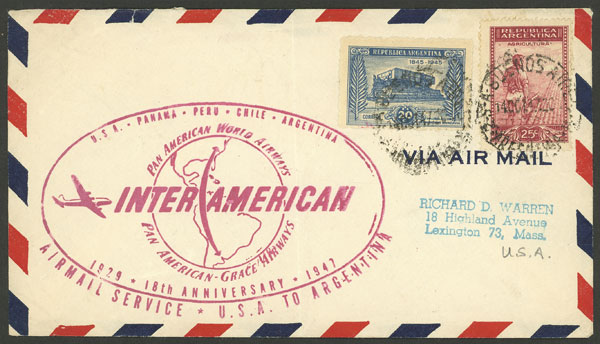 Lot 1366 - Argentina postal history - Guillermo Jalil - Philatino Auction # 2242 ARGENTINA: Lot 1366 - Argentina postal history - Guillermo Jalil - Philatino Auction # 2242 ARGENTINA: