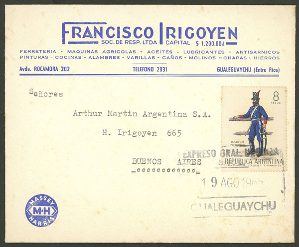 Lot 1378 - Argentina postal history - Guillermo Jalil - Philatino Auction # 2242 ARGENTINA: Lot 1378 - Argentina postal history - Guillermo Jalil - Philatino Auction # 2242 ARGENTINA: