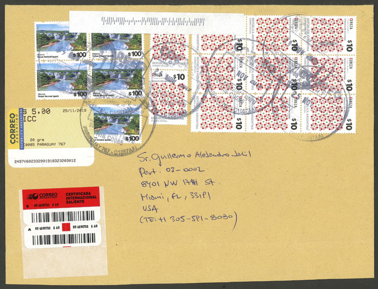 Lot 1403 - Argentina postal history -  Guillermo Jalil - Philatino Auction # 2242 ARGENTINA: 