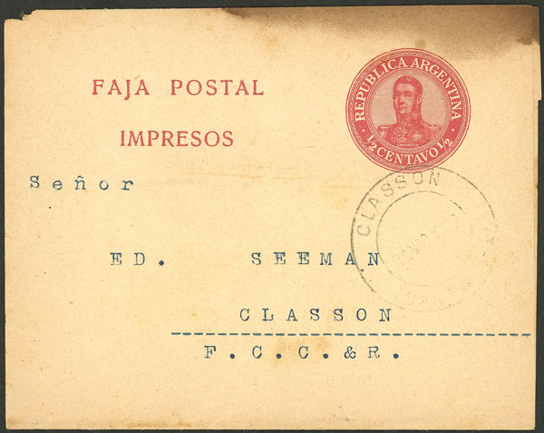 Lot 1335 - Argentina postal history - Guillermo Jalil - Philatino Auction # 2242 ARGENTINA: Lot 1335 - Argentina postal history - Guillermo Jalil - Philatino Auction # 2242 ARGENTINA:
