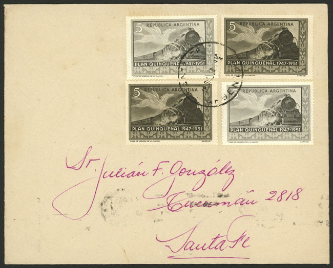 Lot 1371 - Argentina postal history - Guillermo Jalil - Philatino Auction # 2242 ARGENTINA: Lot 1371 - Argentina postal history - Guillermo Jalil - Philatino Auction # 2242 ARGENTINA: