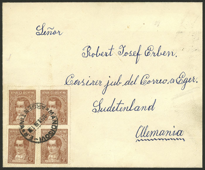 Lot 1356 - Argentina postal history - Guillermo Jalil - Philatino Auction # 2242 ARGENTINA: Lot 1356 - Argentina postal history - Guillermo Jalil - Philatino Auction # 2242 ARGENTINA: