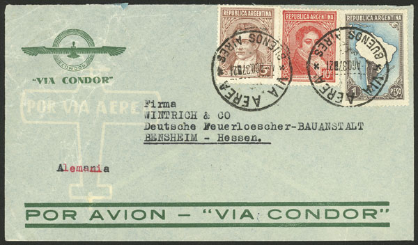 Lot 1355 - Argentina postal history - Guillermo Jalil - Philatino Auction # 2242 ARGENTINA: Lot 1355 - Argentina postal history - Guillermo Jalil - Philatino Auction # 2242 ARGENTINA: