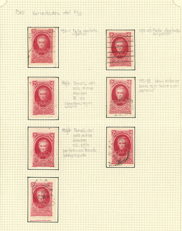 Lot 269 - Argentina general issues - Guillermo Jalil - Philatino Auction # 2242 ARGENTINA: Lot 269 - Argentina general issues - Guillermo Jalil - Philatino Auction # 2242 ARGENTINA: