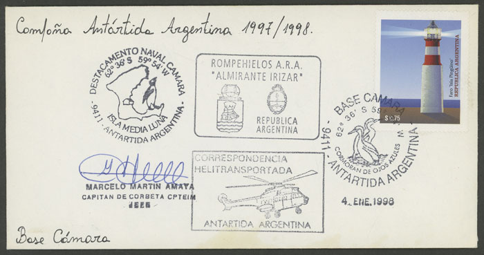 Lot 13 - argentine antarctica postal history - Guillermo Jalil - Philatino Auction # 2242 ARGENTINA: Lot 13 - argentine antarctica postal history - Guillermo Jalil - Philatino Auction # 2242 ARGENTINA: