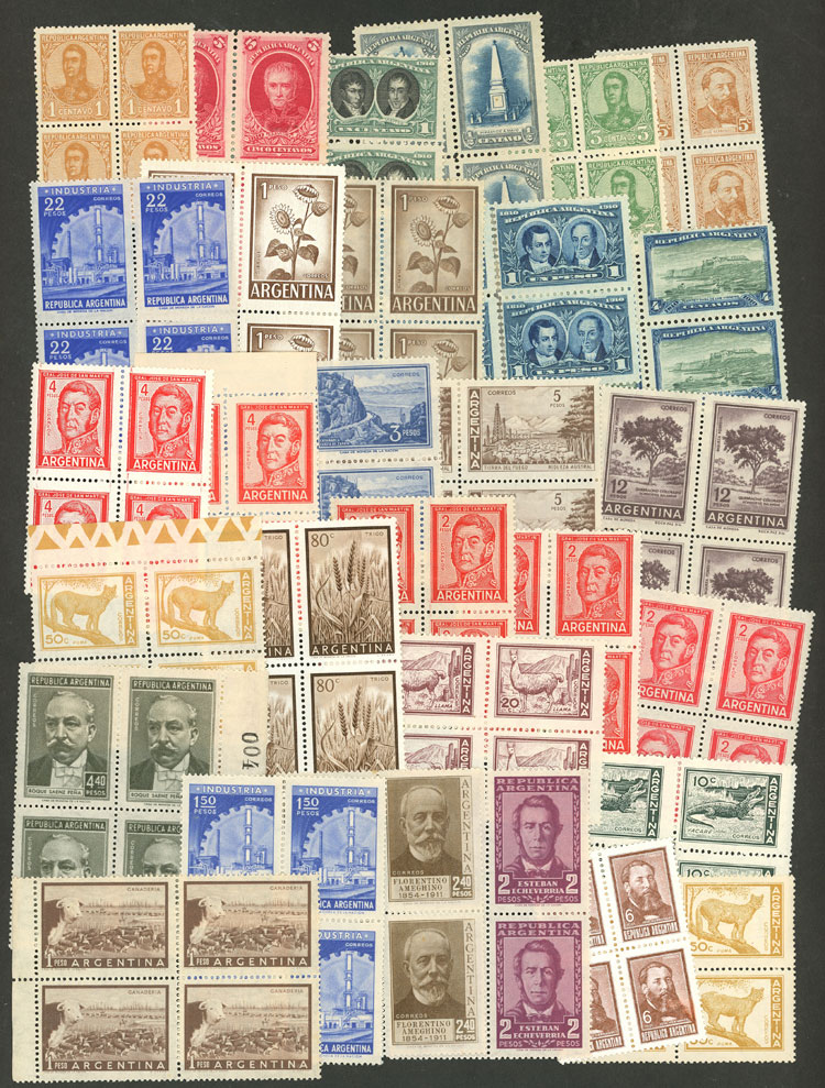 Lot 1406 - Argentina lots -  Guillermo Jalil - Philatino Auction # 2242 ARGENTINA: 