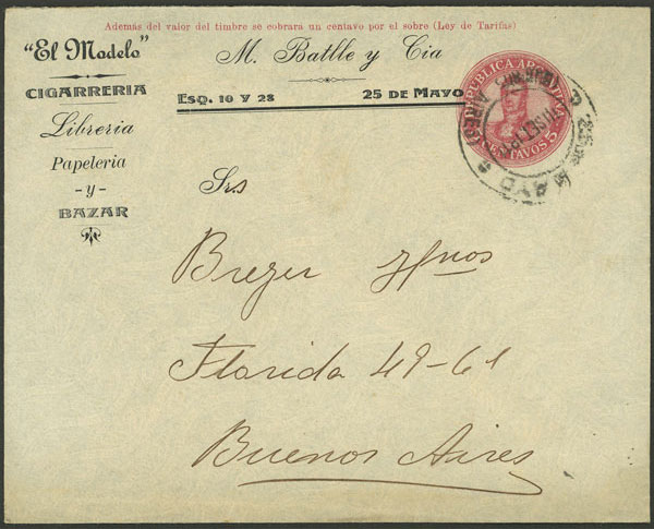 Lot 1336 - Argentina postal history - Guillermo Jalil - Philatino Auction # 2242 ARGENTINA: Lot 1336 - Argentina postal history - Guillermo Jalil - Philatino Auction # 2242 ARGENTINA: