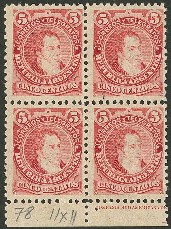 Lot 170 - Argentina general issues - Guillermo Jalil - Philatino Auction # 2242 ARGENTINA: Lot 170 - Argentina general issues - Guillermo Jalil - Philatino Auction # 2242 ARGENTINA:
