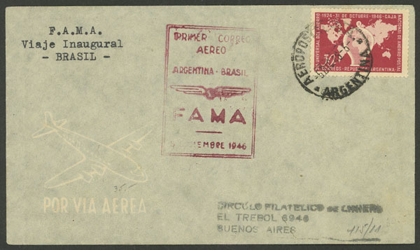 Lot 1364 - Argentina postal history - Guillermo Jalil - Philatino Auction # 2242 ARGENTINA: Lot 1364 - Argentina postal history - Guillermo Jalil - Philatino Auction # 2242 ARGENTINA: