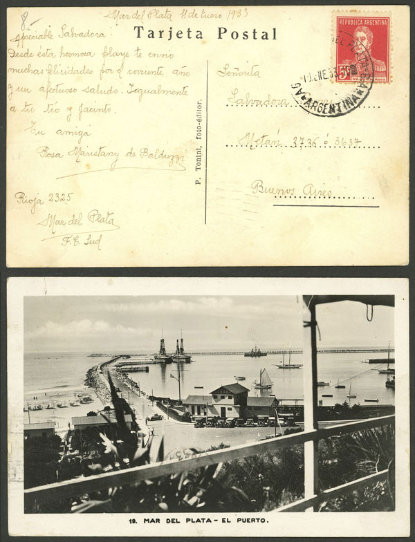 Lot 1350 - Argentina postal history - Guillermo Jalil - Philatino Auction # 2242 ARGENTINA: Lot 1350 - Argentina postal history - Guillermo Jalil - Philatino Auction # 2242 ARGENTINA: