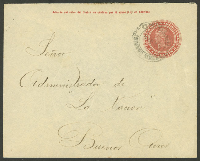 Lot 1333 - Argentina postal history - Guillermo Jalil - Philatino Auction # 2242 ARGENTINA: Lot 1333 - Argentina postal history - Guillermo Jalil - Philatino Auction # 2242 ARGENTINA: