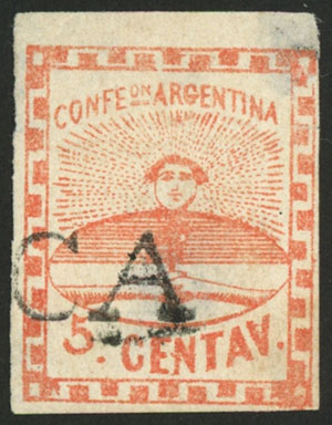 Lot 15 - Argentina confederation - Guillermo Jalil - Philatino Auction # 2243 ARGENTINA: Lot 15 - Argentina confederation - Guillermo Jalil - Philatino Auction # 2243 ARGENTINA:
