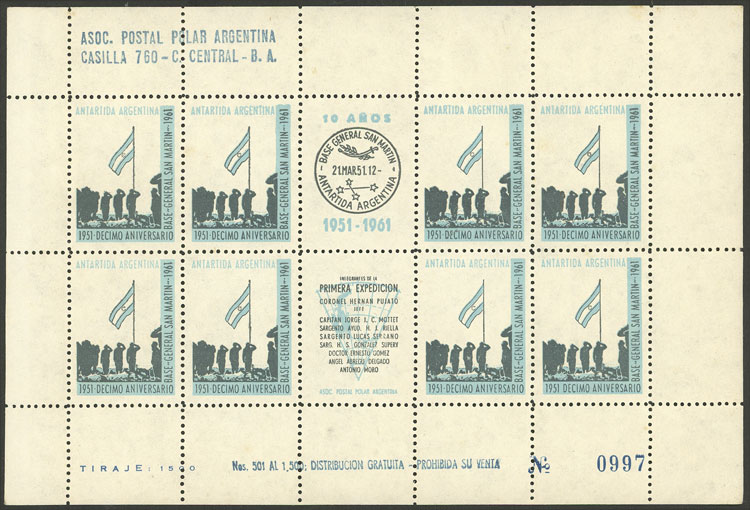Lot 3 - argentine antarctica cinderellas - Guillermo Jalil - Philatino Auction # 2243 ARGENTINA: Lot 3 - argentine antarctica cinderellas - Guillermo Jalil - Philatino Auction # 2243 ARGENTINA: