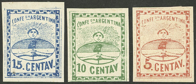 Lot 16 - Argentina confederation - Guillermo Jalil - Philatino Auction # 2243 ARGENTINA: Lot 16 - Argentina confederation - Guillermo Jalil - Philatino Auction # 2243 ARGENTINA: