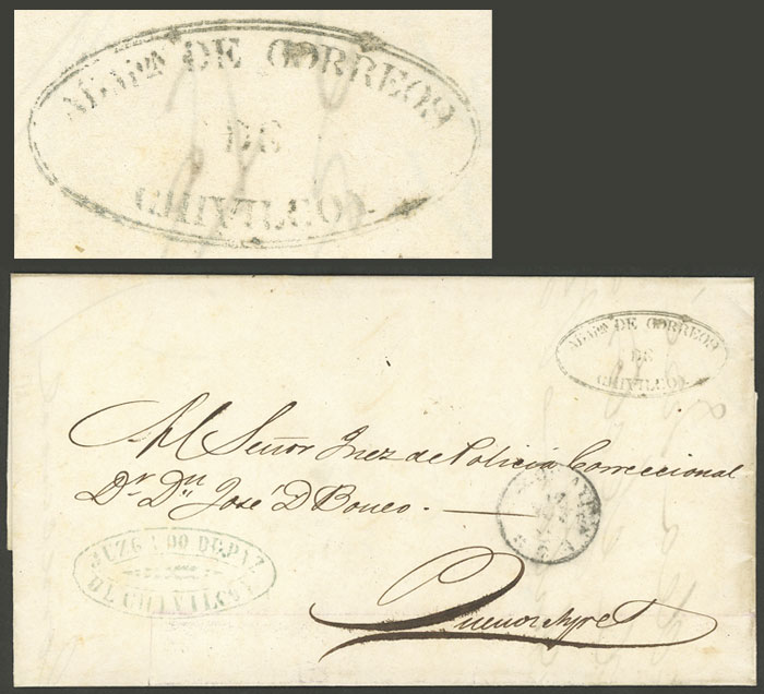 Lot 263 - Argentina POSTAL HISTORY - PREPHILATELY -  Guillermo Jalil - Philatino Auction # 2245 ARGENTINA: Special December auction