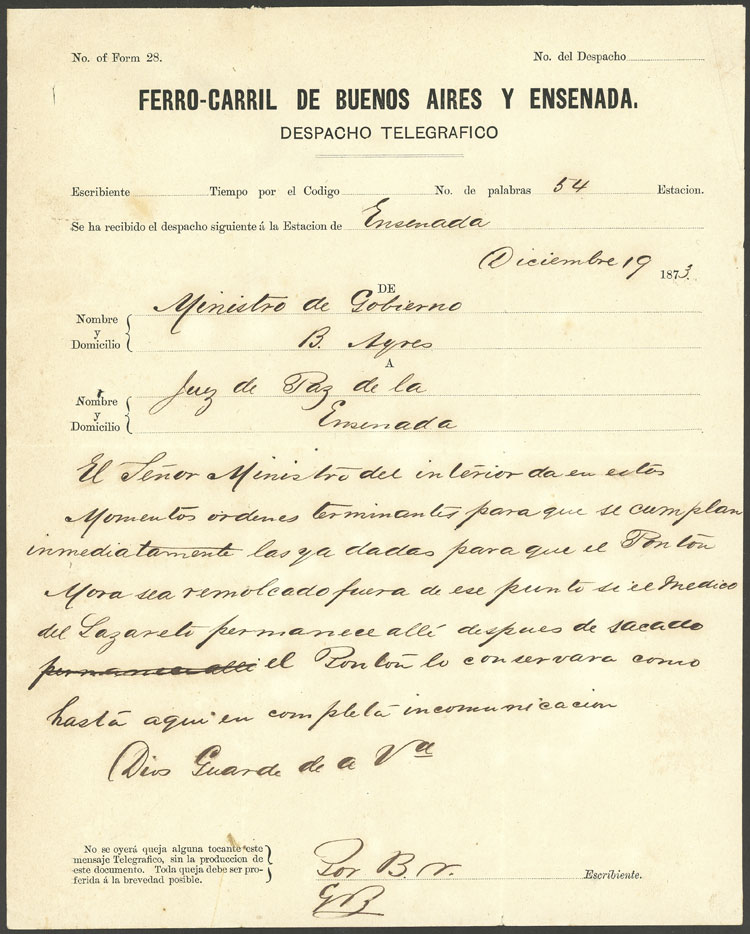 Lot 272 - Argentina postal history -  Guillermo Jalil - Philatino Auction # 2245 ARGENTINA: Special December auction