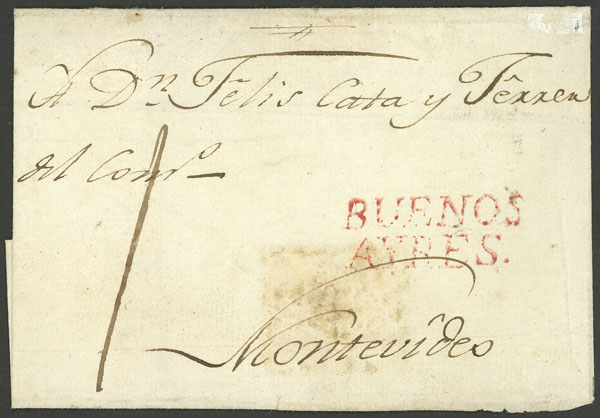 Lot 259 - Argentina POSTAL HISTORY - PREPHILATELY -  Guillermo Jalil - Philatino Auction # 2245 ARGENTINA: Special December auction