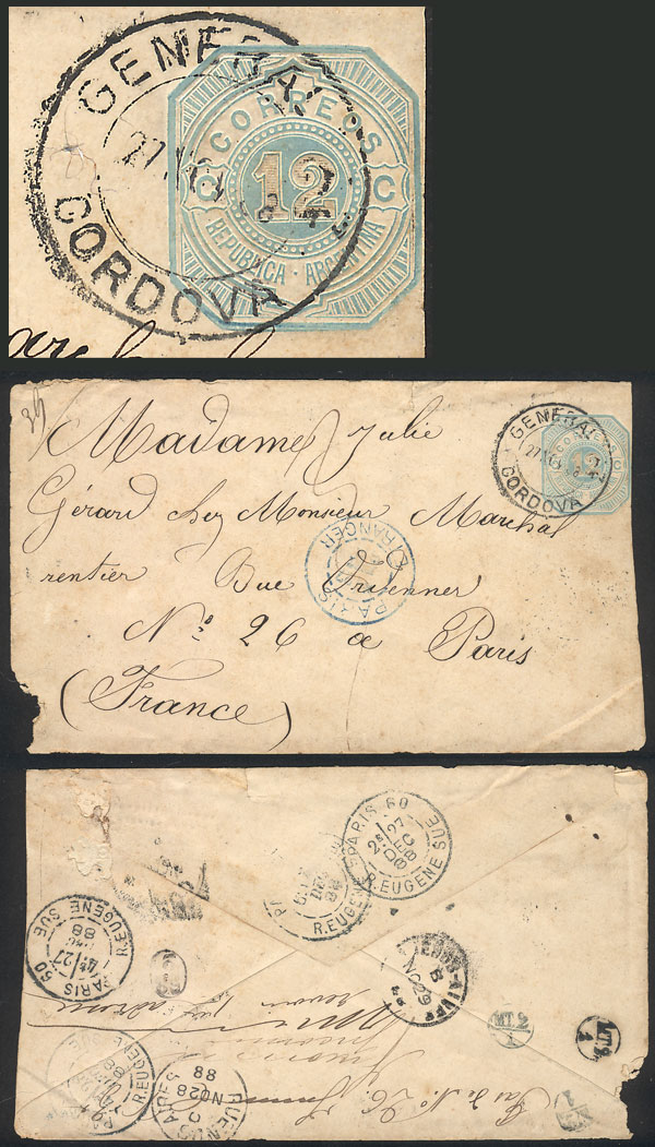 Lot 274 - Argentina postal history -  Guillermo Jalil - Philatino Auction # 2245 ARGENTINA: Special December auction