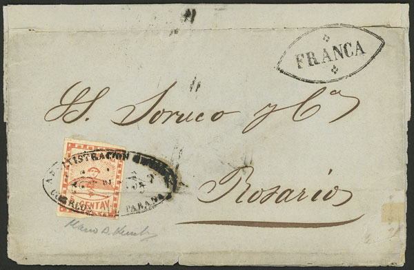 Lot 25 - Argentina confederation -  Guillermo Jalil - Philatino Auction # 2245 ARGENTINA: Special December auction
