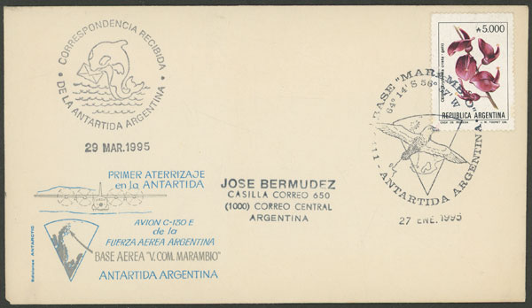 Lot 16 - argentine antarctica postal history -  Guillermo Jalil - Philatino Auction # 2246 ARGENTINA: 