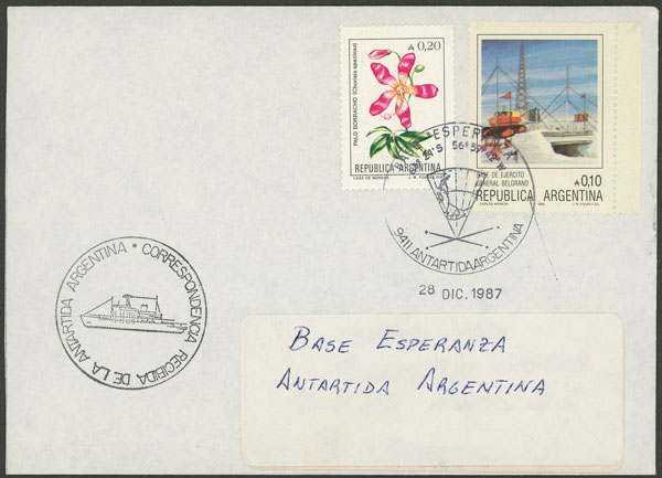 Lot 14 - argentine antarctica postal history -  Guillermo Jalil - Philatino Auction # 2246 ARGENTINA: 