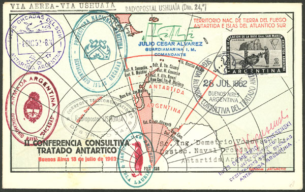 Lot 21 - ARGENTINE ANTARCTICA - ISLAS ORCADAS postal history -  Guillermo Jalil - Philatino Auction # 2246 ARGENTINA: 