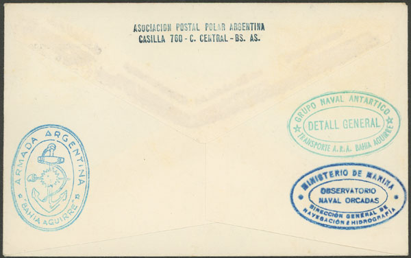 Lot 21 - ARGENTINE ANTARCTICA - ISLAS ORCADAS postal history -  Guillermo Jalil - Philatino Auction # 2246 ARGENTINA: 