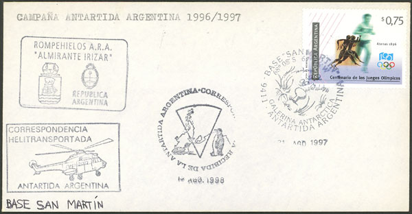 Lot 6 - argentine antarctica postal history -  Guillermo Jalil - Philatino Auction # 2301 ARGENTINA: General auction with very interesting material