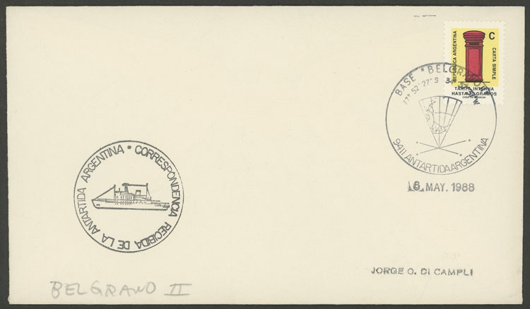 Lot 4 - argentine antarctica postal history -  Guillermo Jalil - Philatino Auction # 2301 ARGENTINA: General auction with very interesting material