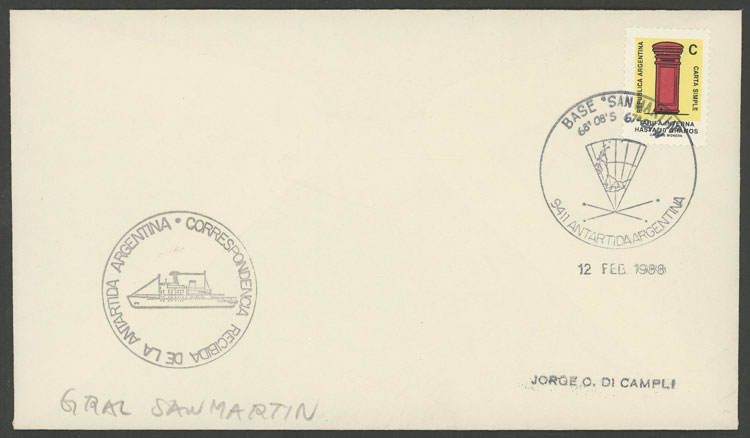Lot 3 - argentine antarctica postal history -  Guillermo Jalil - Philatino Auction # 2301 ARGENTINA: General auction with very interesting material