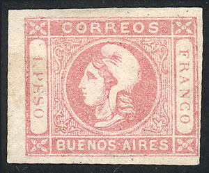 Lot 8 - Argentina cabecitas -  Guillermo Jalil - Philatino Auction # 2301 ARGENTINA: General auction with very interesting material